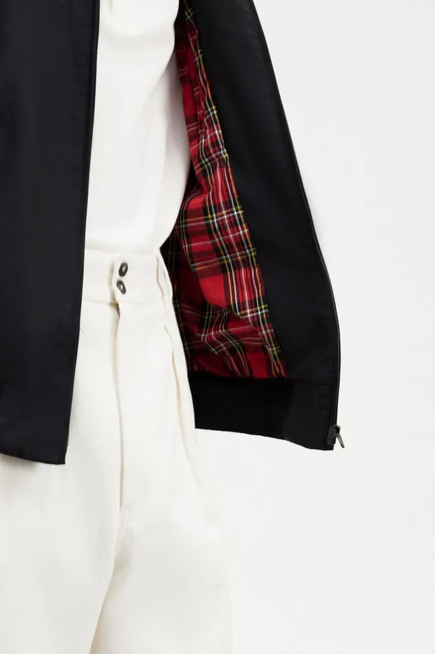 Men Made In EnglandHarrington Jacket Black Fred Perry Coats and Jackets