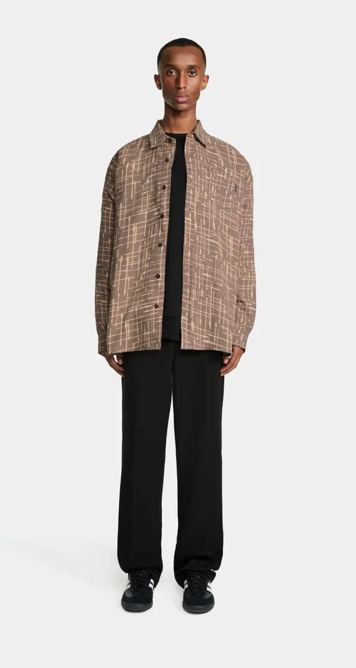 Men Martini Brown Ramzo Longsleeve Shirt Daily Paper Shirts Men Martini Brown Ramzo Longsleeve Shirt Daily Paper Shirts