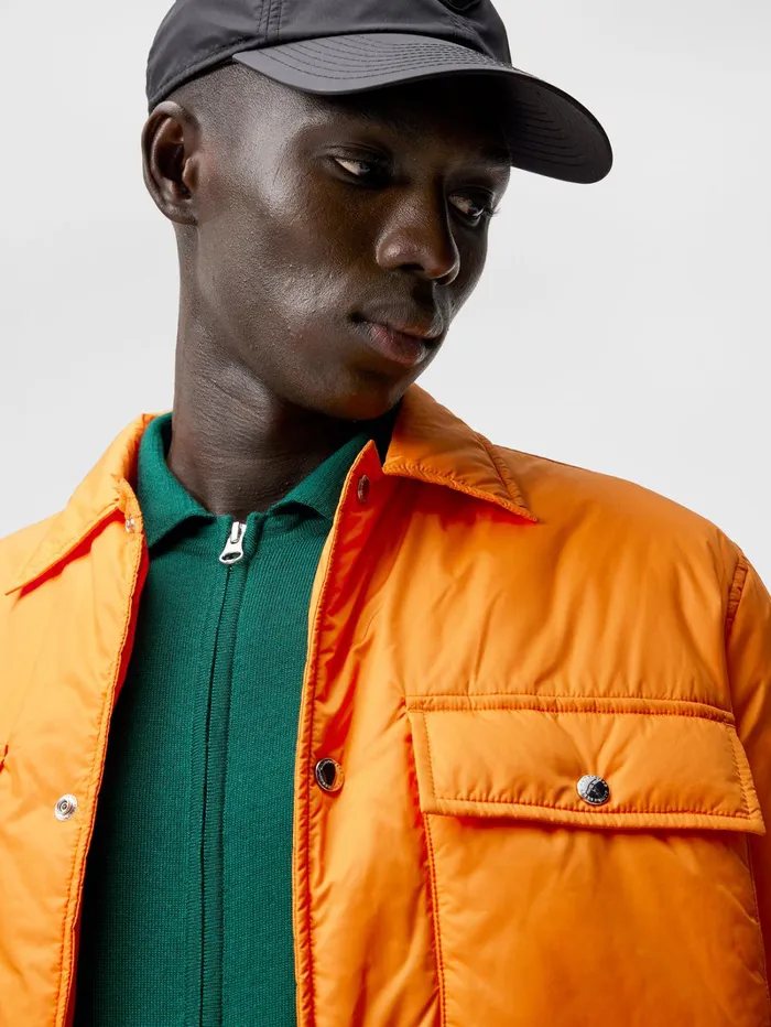 Men Nile Nylon Overshirt Russet Orange JLindeberg Overshirts Men Nile Nylon Overshirt Russet Orange JLindeberg Overshirts