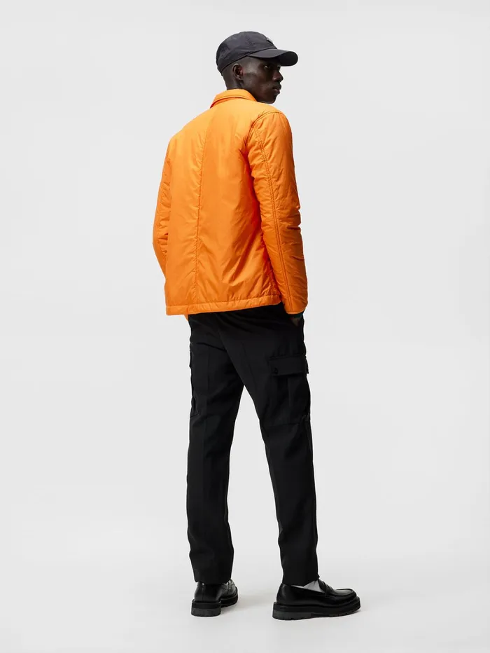 Men Nile Nylon Overshirt Russet Orange JLindeberg Overshirts Men Nile Nylon Overshirt Russet Orange JLindeberg Overshirts
