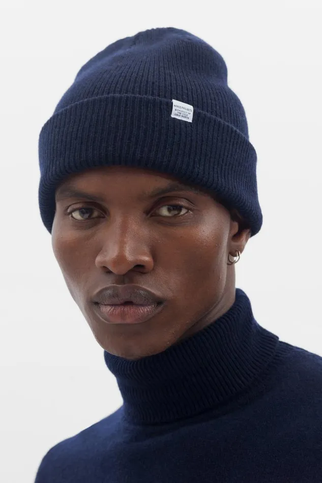 Men Norse Beanie Dark Navy Norse Projects Beanies