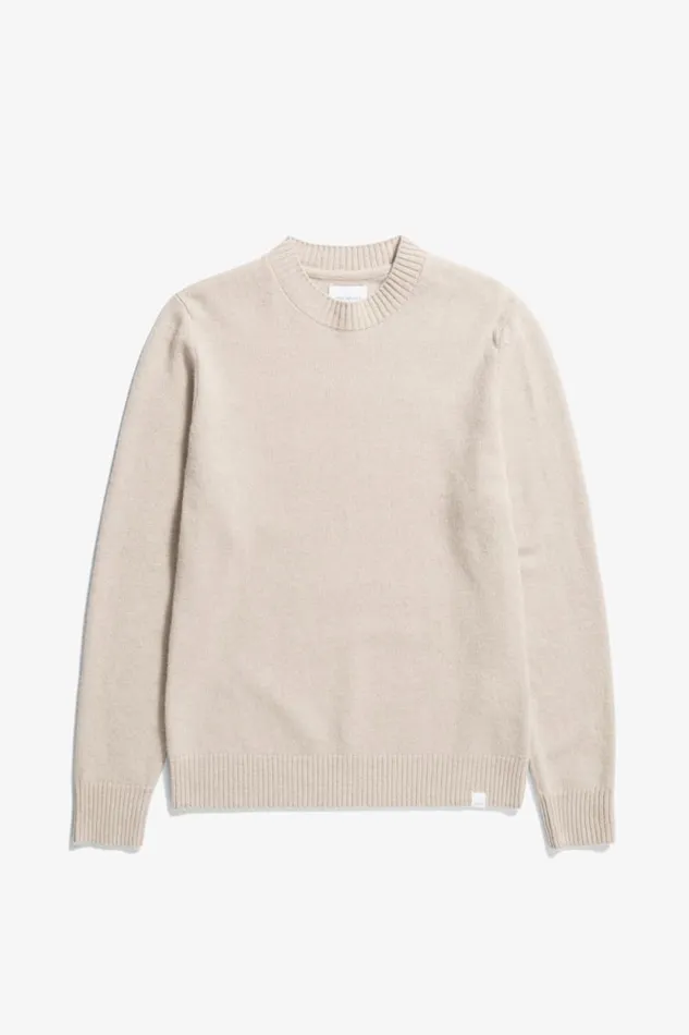 Men Norse Standard Merino Lambswool Sweater Oatmeal Norse Projects Knitwear