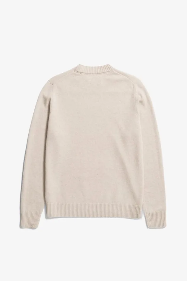Men Norse Standard Merino Lambswool Sweater Oatmeal Norse Projects Knitwear