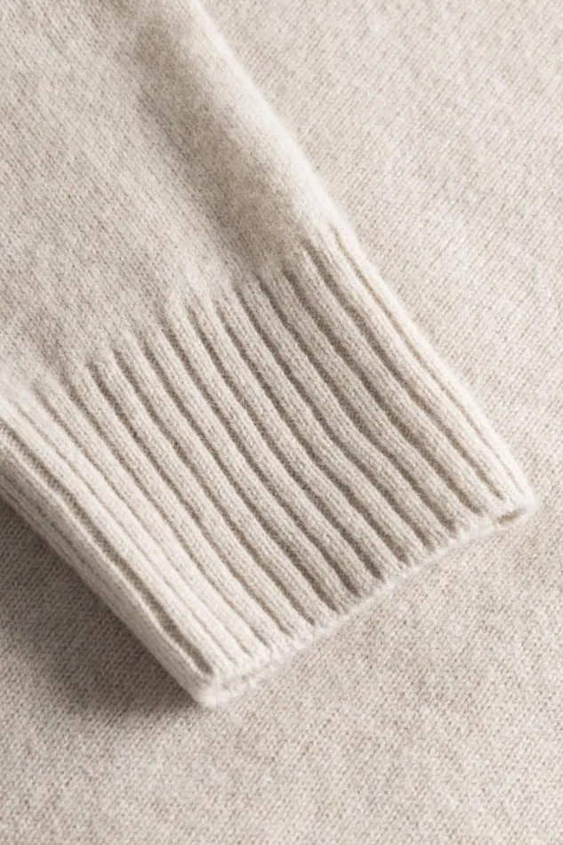 Men Norse Standard Merino Lambswool Sweater Oatmeal Norse Projects Knitwear