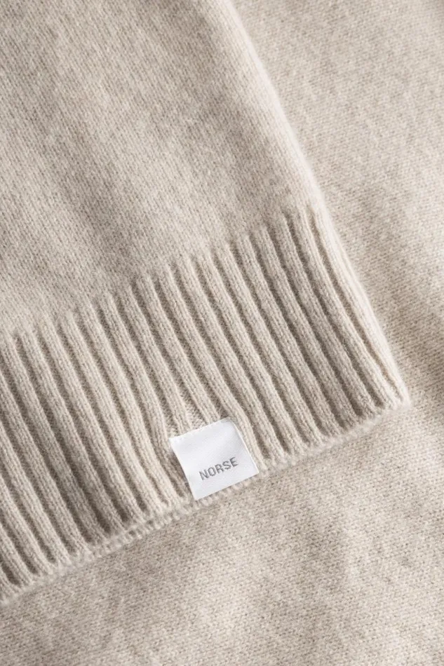 Men Norse Standard Merino Lambswool Sweater Oatmeal Norse Projects Knitwear