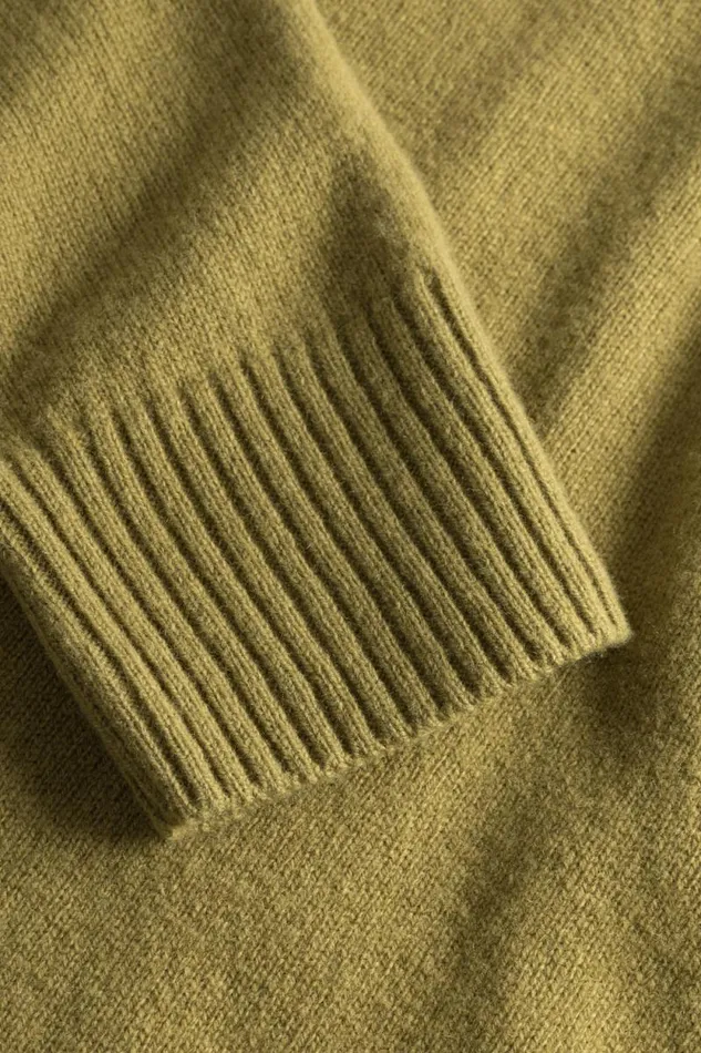 Men Norse Standard Merino Lambswool Sweater Sitka Green Norse Projects Knitwear