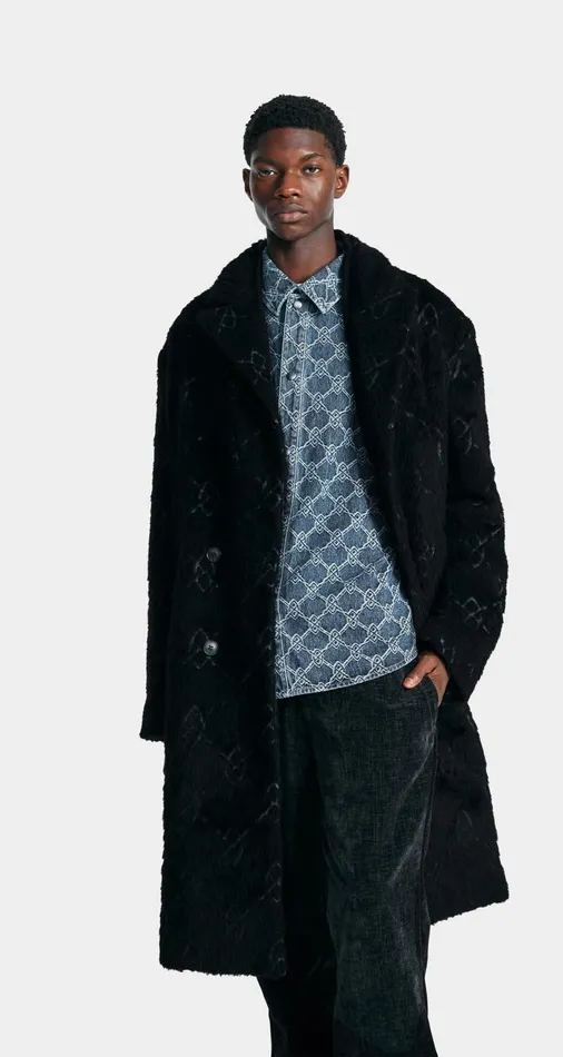 Men Obsidian Black Tangible Coat Daily Paper Jackets Men Obsidian Black Tangible Coat Daily Paper Jackets