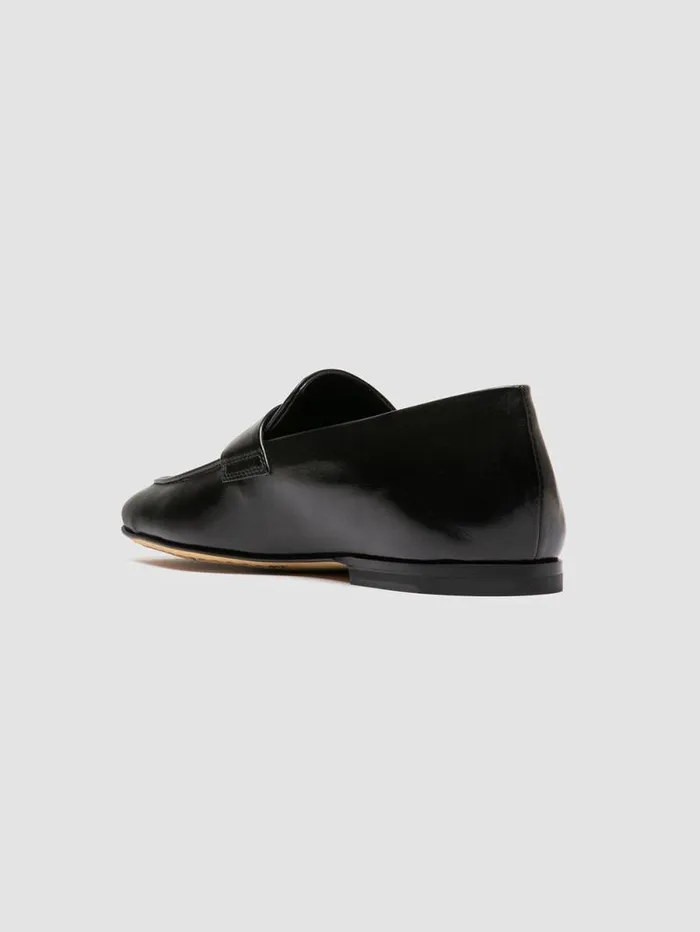 Men Officine Creative Footwear AIRTO 001 Black Leather Penny Loafers
