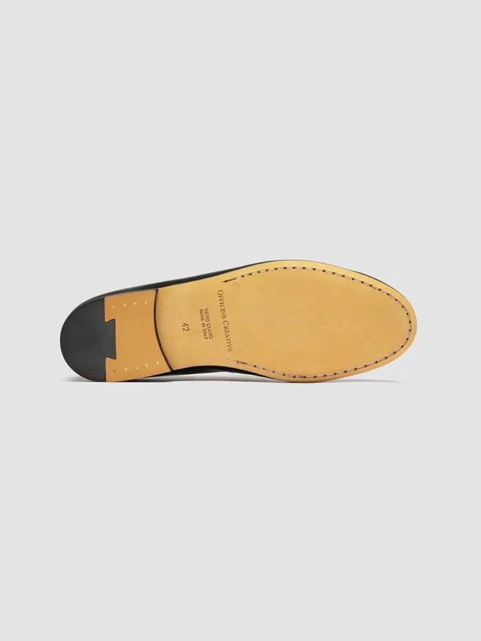 Men Officine Creative Footwear AIRTO 001 Black Leather Penny Loafers