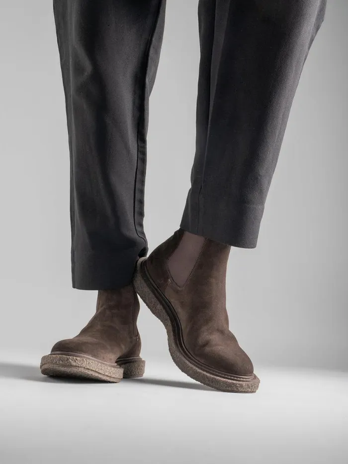 Men Officine Creative Footwear BULLET 002 Gray Suede Chelsea Boots Men Officine Creative Footwear BULLET 002 Gray Suede Chelsea Boots