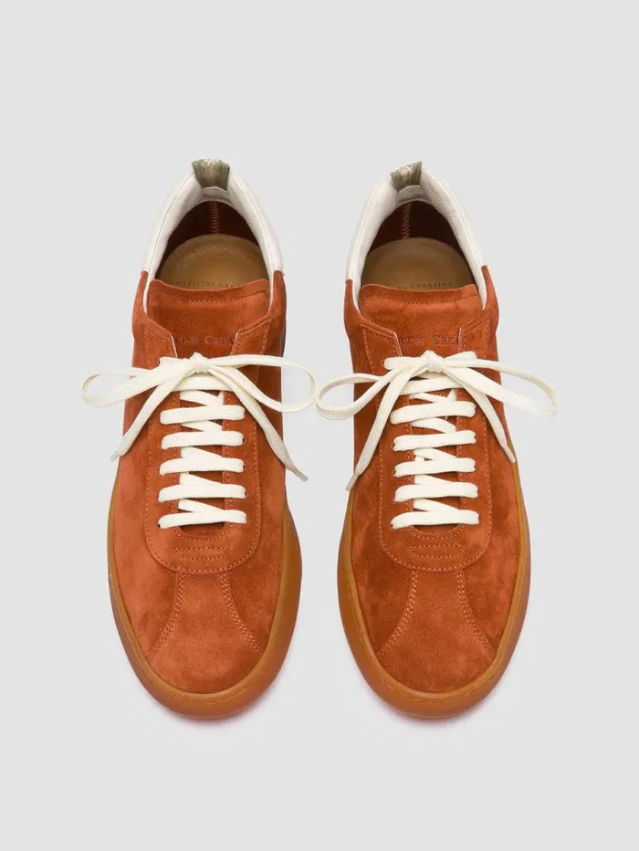 Men Officine Creative Footwear HALO 001 Red Leather And Suede Low Top Sneakers Men Officine Creative Footwear HALO 001 Red Leather And Suede Low Top Sneakers