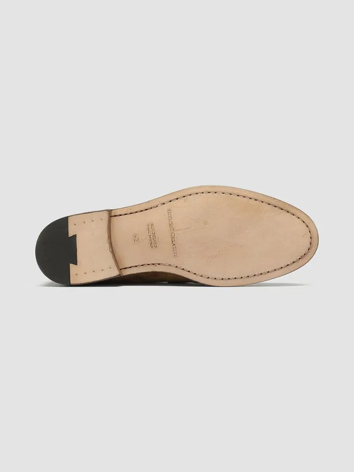 Men Officine Creative Footwear OPERA 001 Brown Suede Penny Loafers