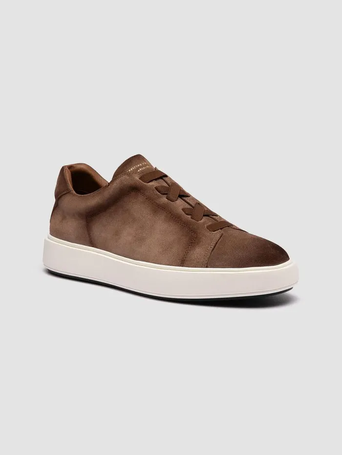 Men Officine Creative Footwear SLOUCH 001 Brown Suede Low Top Sneakers Men Officine Creative Footwear SLOUCH 001 Brown Suede Low Top Sneakers
