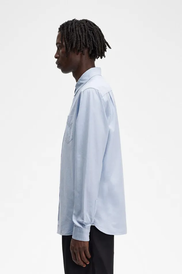 Men Oxford Shirt Light Smoke Fred Perry Shirts