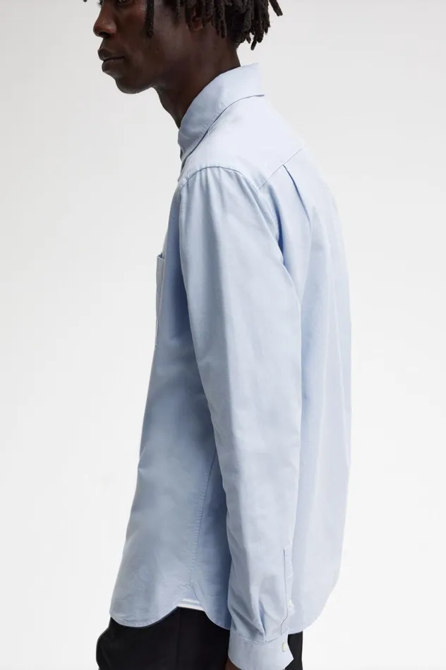 Men Oxford Shirt Light Smoke Fred Perry Shirts