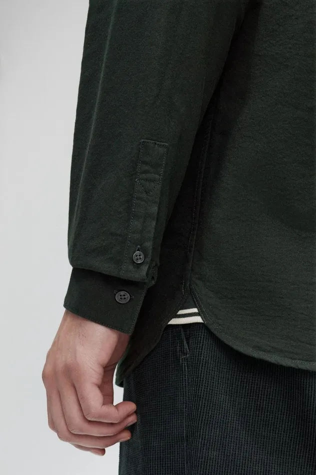 Men Oxford Shirt Night Green Fred Perry Shirts