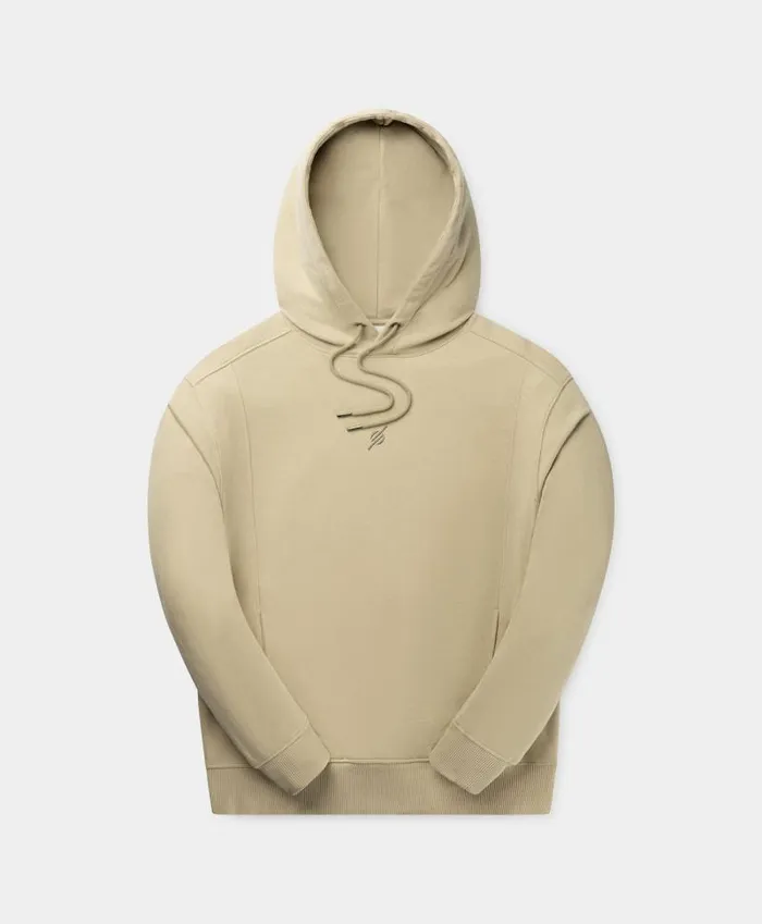 Men Pelican Beige Mono Oversized Hoodie Daily Paper Hoodies and Sweaters