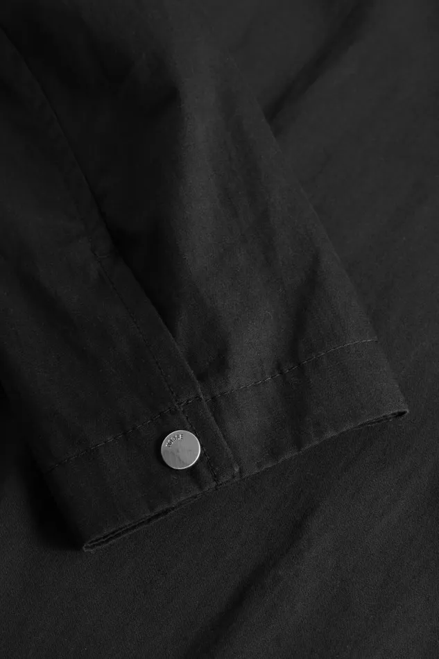 Men Pelle Fine Broken Twill Overshirt Black Norse Projects Overshirts