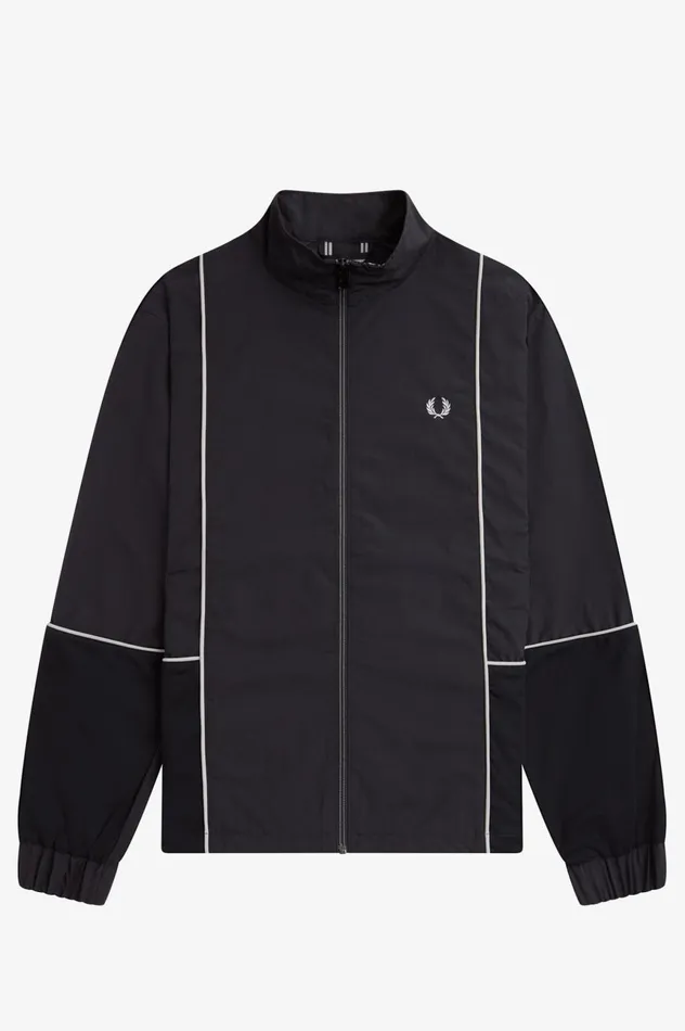 Men Piped Shell Jacket Black Fred Perry Coats and Jackets