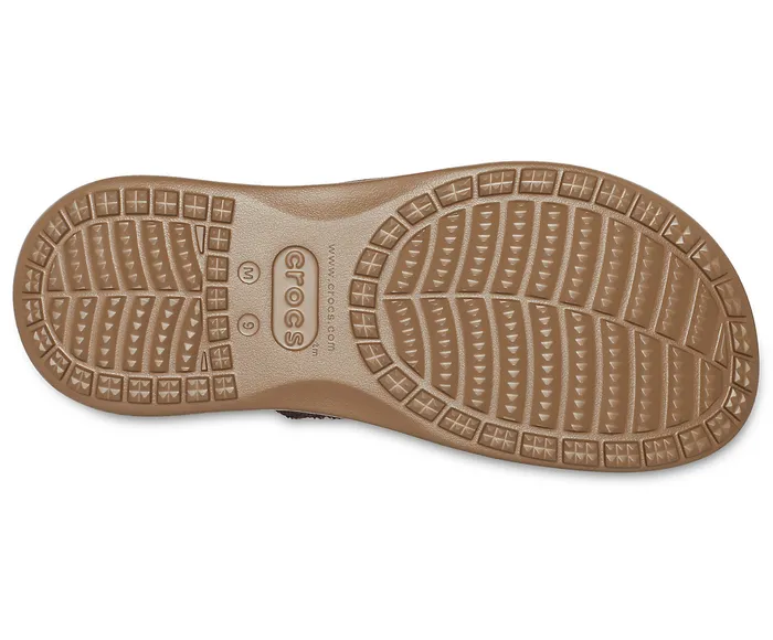 Men Santa Cruz Canvas Flip Espresso Khaki FlipFlops Crocs