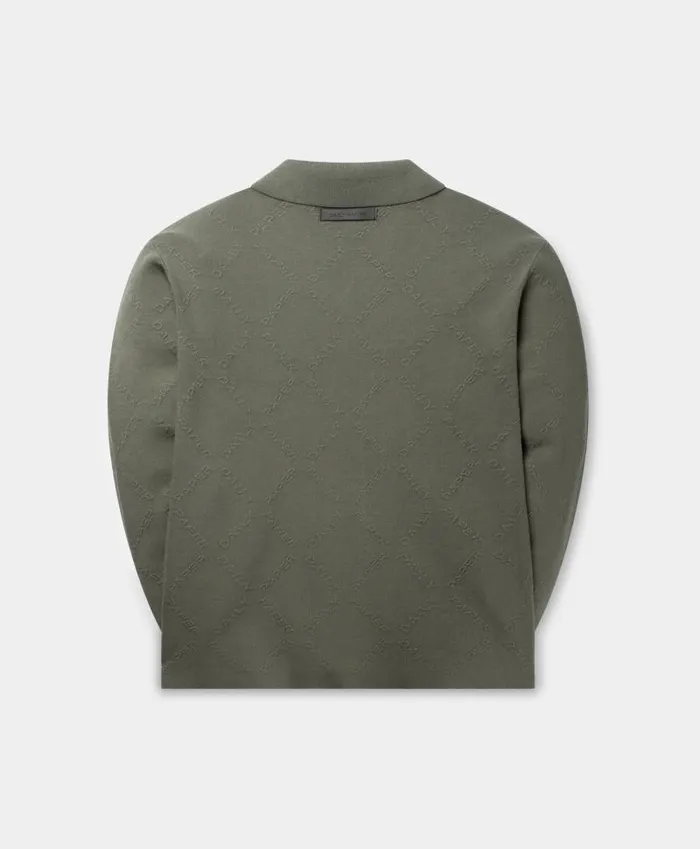 Men Shadown Green Diamond Knit Cardigan Daily Paper Knitwear