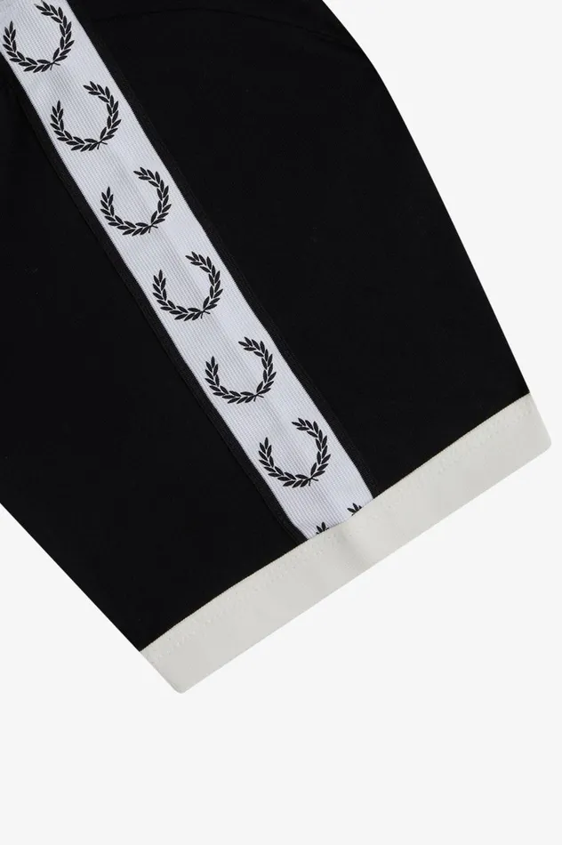 Men Taped Ringer TShirt Black Fred Perry TShirts
