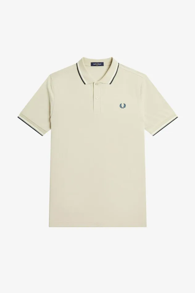 Men The ShirtM3600 Light Oystersnow Whitepetrol Blue Fred Perry The Fred Perry Shirt