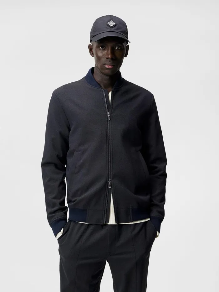 Men Thom Bomber Structured 2 Tone Navy Melange JLindeberg Jackets