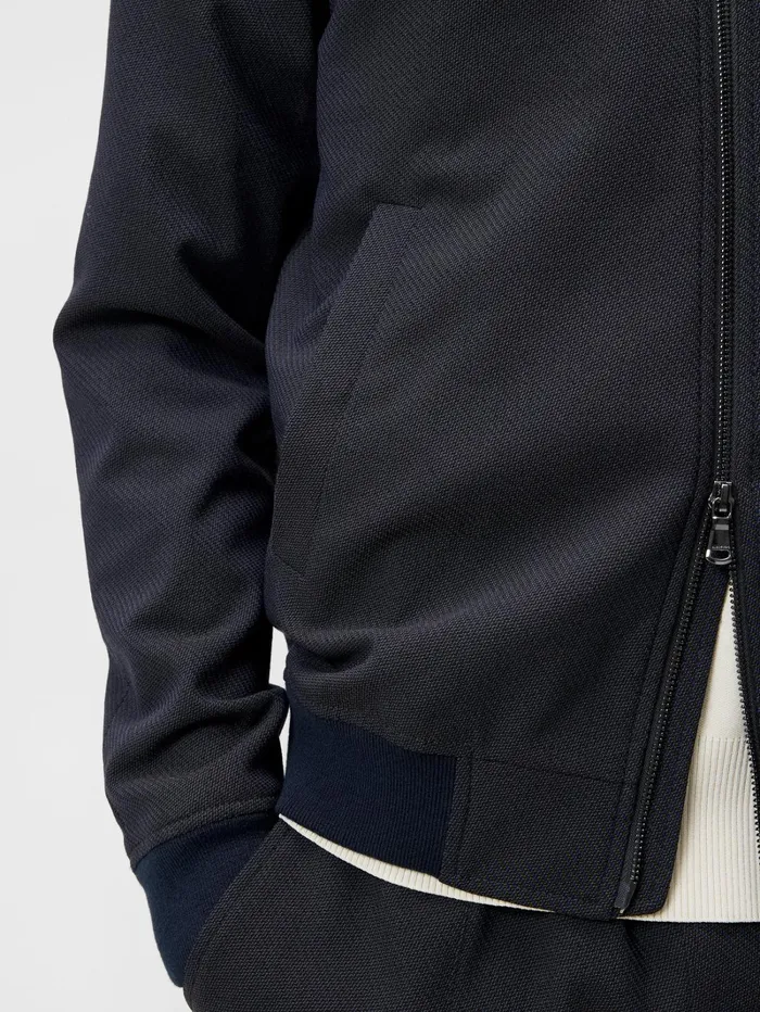 Men Thom Bomber Structured 2 Tone Navy Melange JLindeberg Jackets