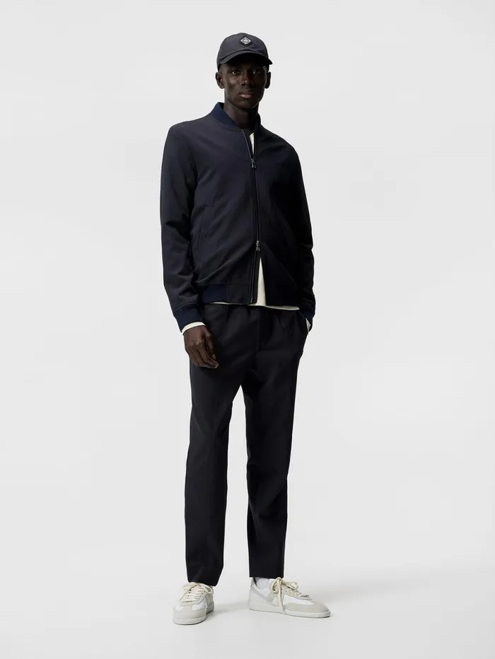 Men Thom Bomber Structured 2 Tone Navy Melange JLindeberg Jackets