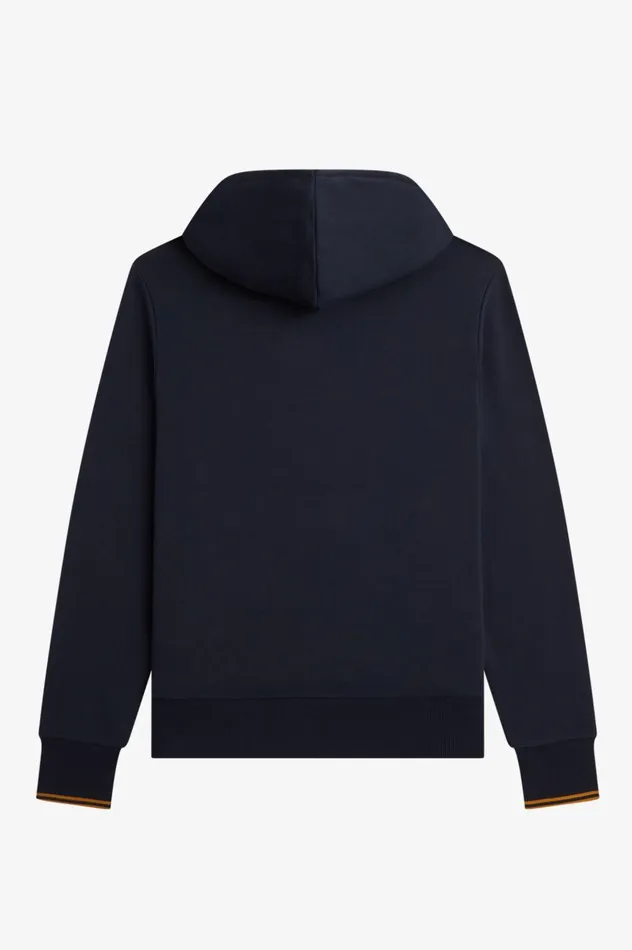 Men Tipped Hooded Sweatshirt Navydark Caramel Fred Perry Sweatshirts