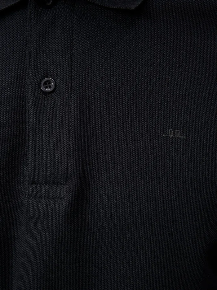 Men Troy Pique Polo Shirt Black JLindeberg Polo Shirts Men Troy Pique Polo Shirt Black JLindeberg Polo Shirts