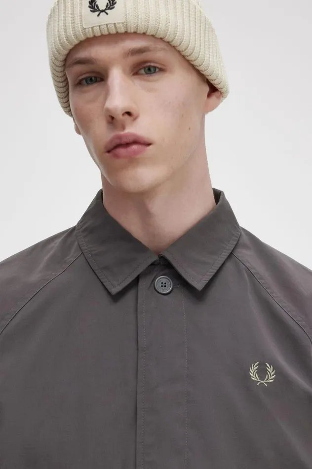 Men Utility Overshirt Gunmetal Fred Perry Overshirts