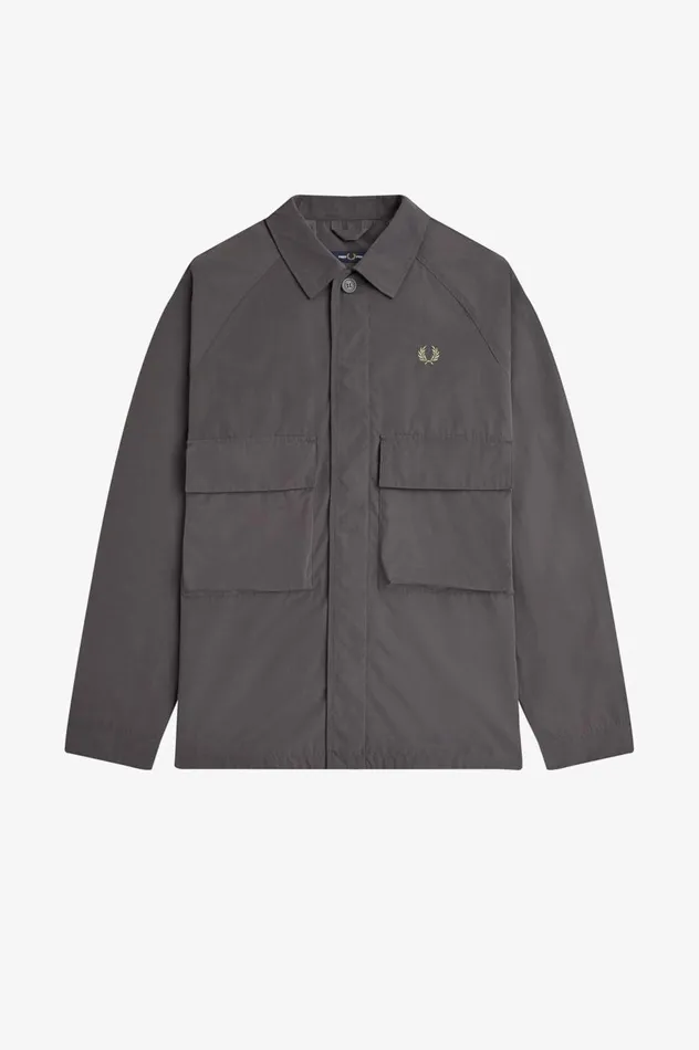 Men Utility Overshirt Gunmetal Fred Perry Overshirts