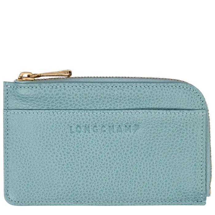 MenWomen Longchamp Le Foulonn Card holder EucalyptusEucalyptusEucalyptus Cardholders and Coin purses