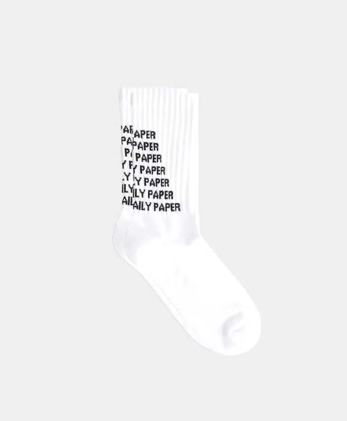 MenWomen White Overload Socks Daily Paper Socks