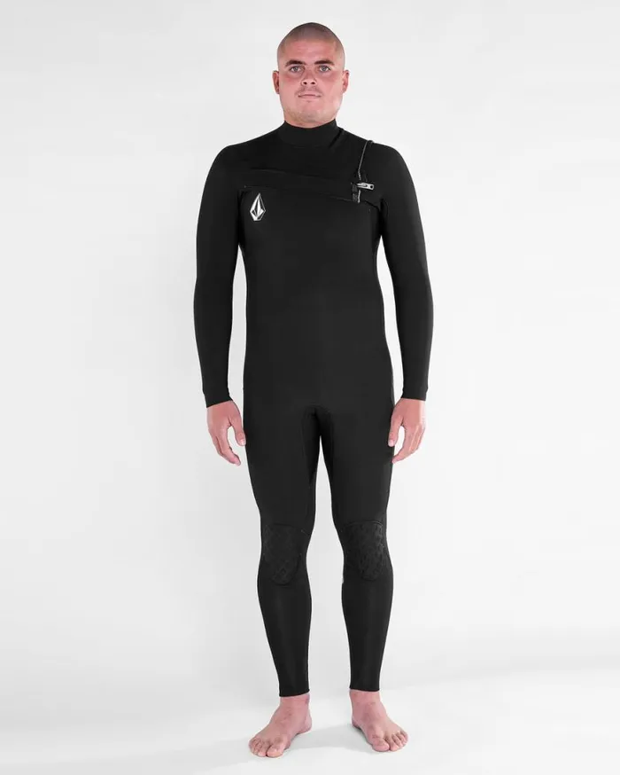 Mens Modulator 43mm Chest Zip Fullsuit 8211 Black Mens Volcom Wetsuits
