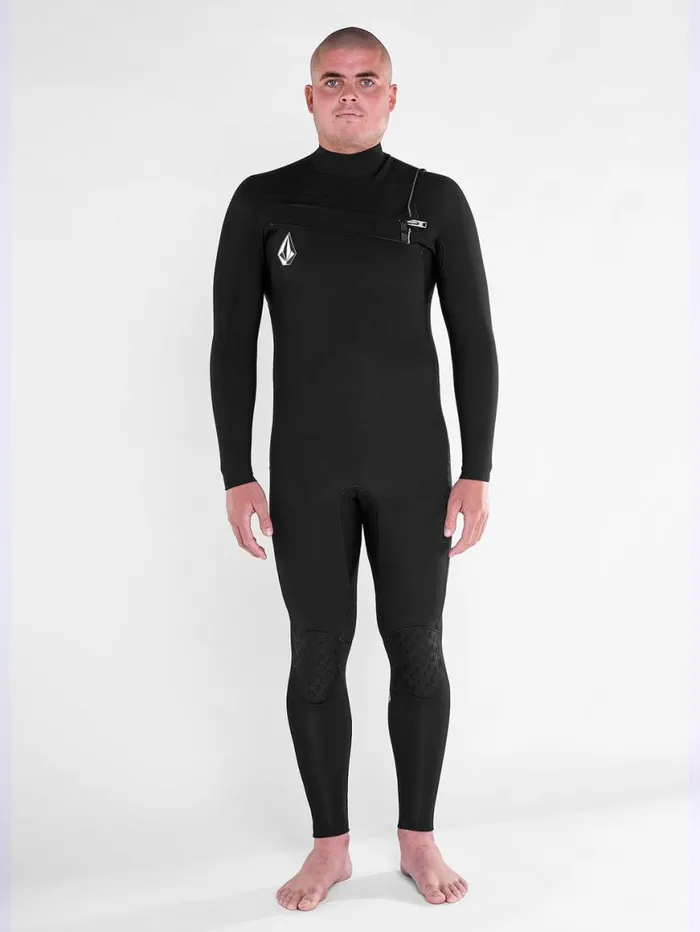 Mens Modulator 43mm Chest Zip Fullsuit 8211 Black Mens Volcom Wetsuits