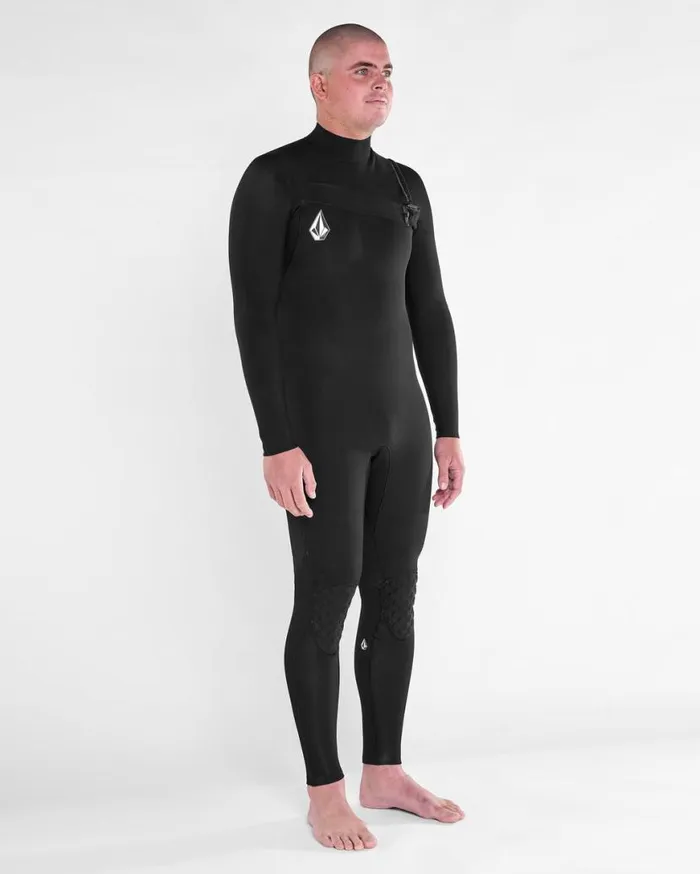 Mens Modulator 43mm Chest Zip Fullsuit 8211 Black Mens Volcom Wetsuits