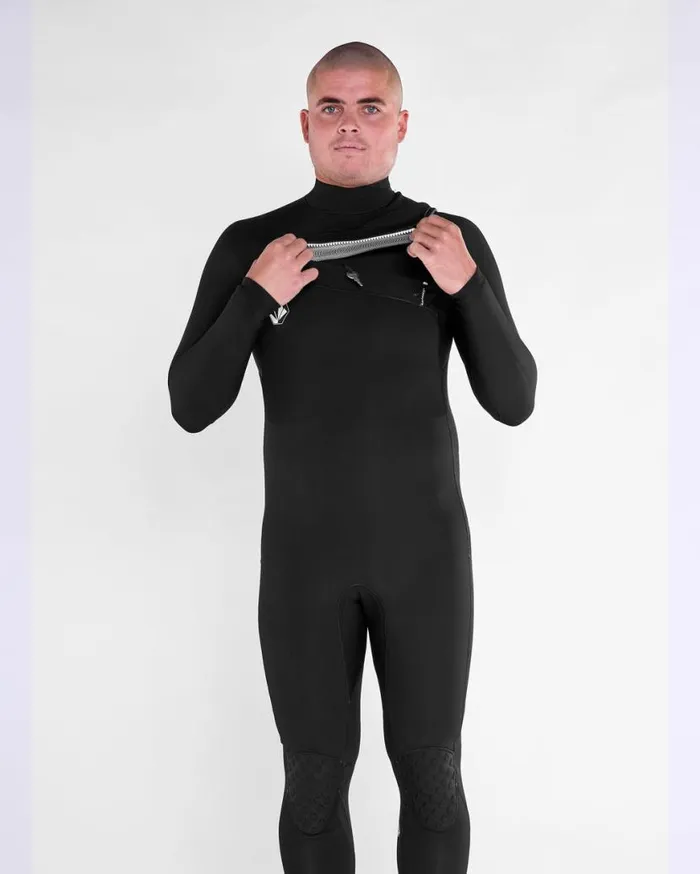 Mens Modulator 43mm Chest Zip Fullsuit 8211 Black Mens Volcom Wetsuits