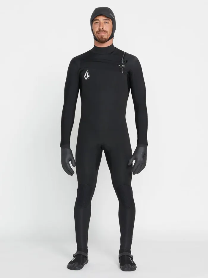 Mens Modulator 43mm Chest Zip Fullsuit 8211 Black Mens Volcom Wetsuits