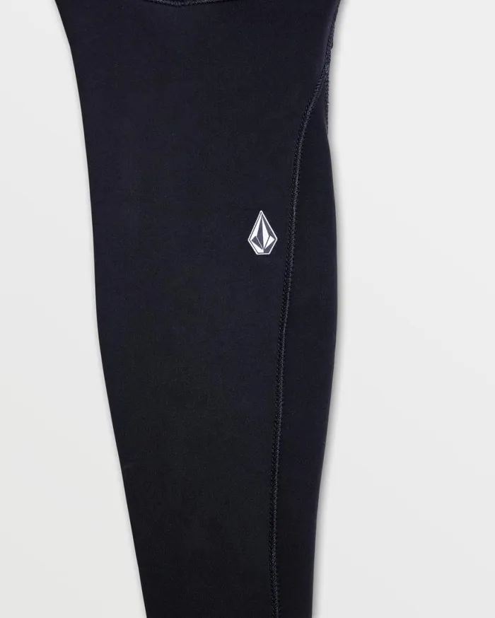 Mens Modulator 43mm Hooded Chestzip Fullsuit 8211 Black Mens Volcom Wetsuits