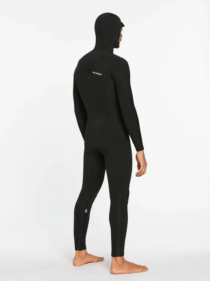 Mens Modulator 43mm Hooded Chestzip Fullsuit 8211 Black Mens Volcom Wetsuits