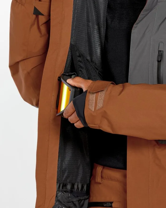 Mens Rnge GoreTex Jacket 8211 Caramel Mens Volcom Jackets