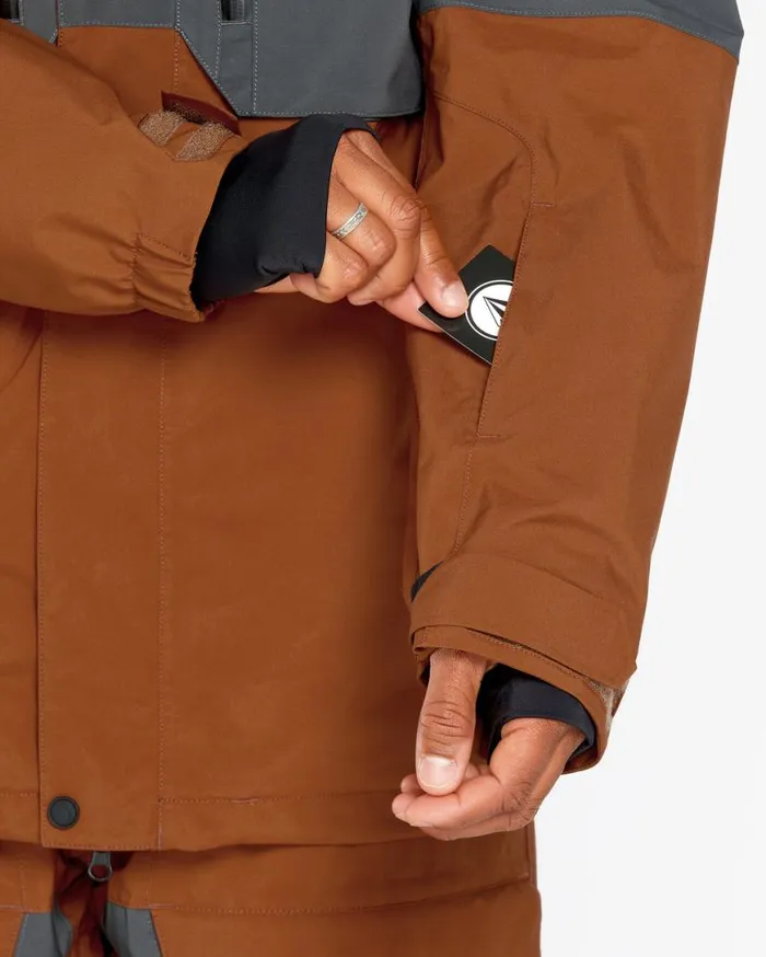 Mens Rnge GoreTex Jacket 8211 Caramel Mens Volcom Jackets