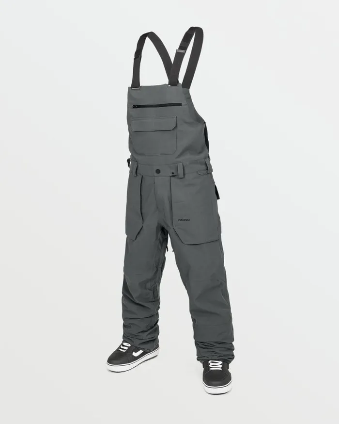Mens Roan Bib Overalls 8211 Charcoal Mens Volcom Pants