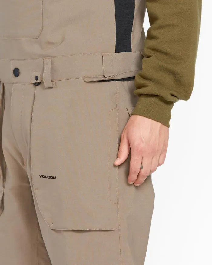 Mens Roan Bib Overalls 8211 Chestnut Brown Mens Volcom Pants