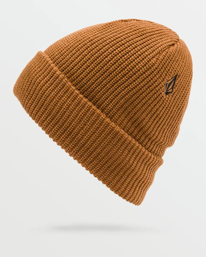 Mens Sweep Lined Beanie 8211 Caramel Mens Volcom Beanies