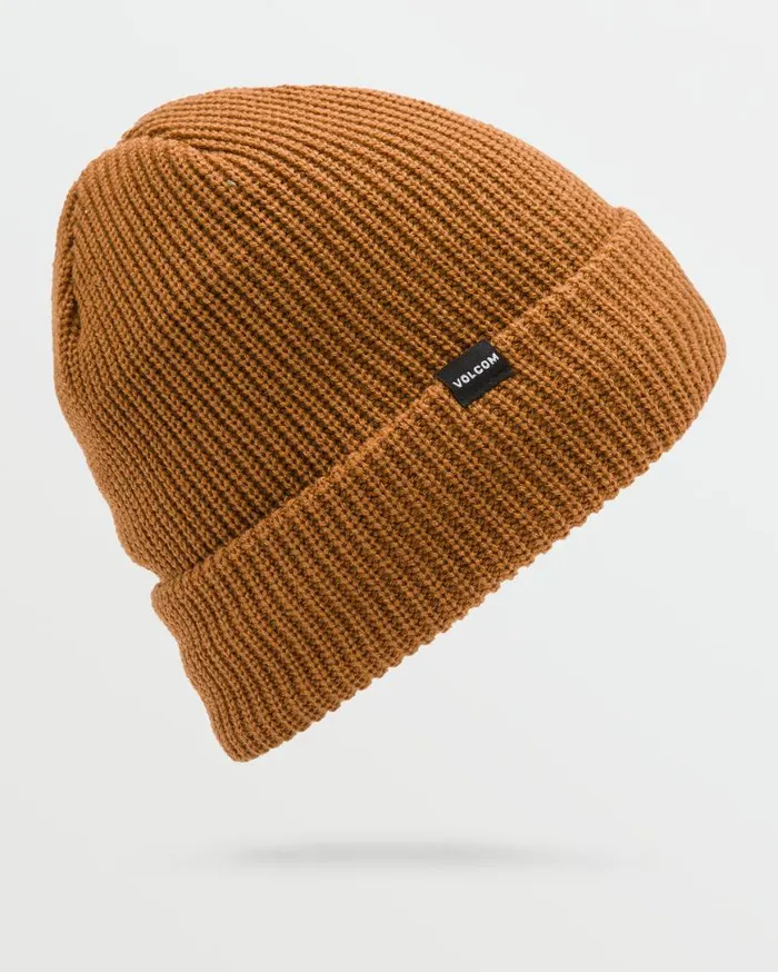 Mens Sweep Lined Beanie 8211 Caramel Mens Volcom Beanies