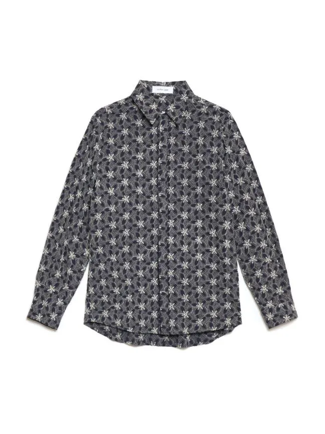 Menswear Penny Embroidered Shirt Blue Navy Sister Jane Menswear Penny Embroidered Shirt Blue Navy Sister Jane